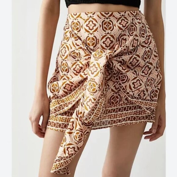 Free People Imogen Sarong Mini Skirt Size 2